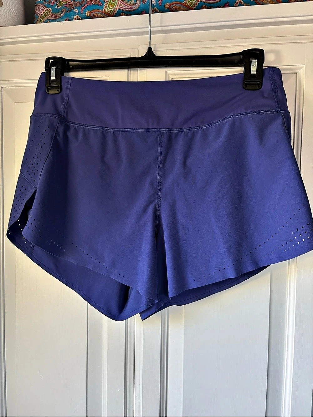 Allyson Felix x Athleta Perforated Athletic Shorts in Purple Medium